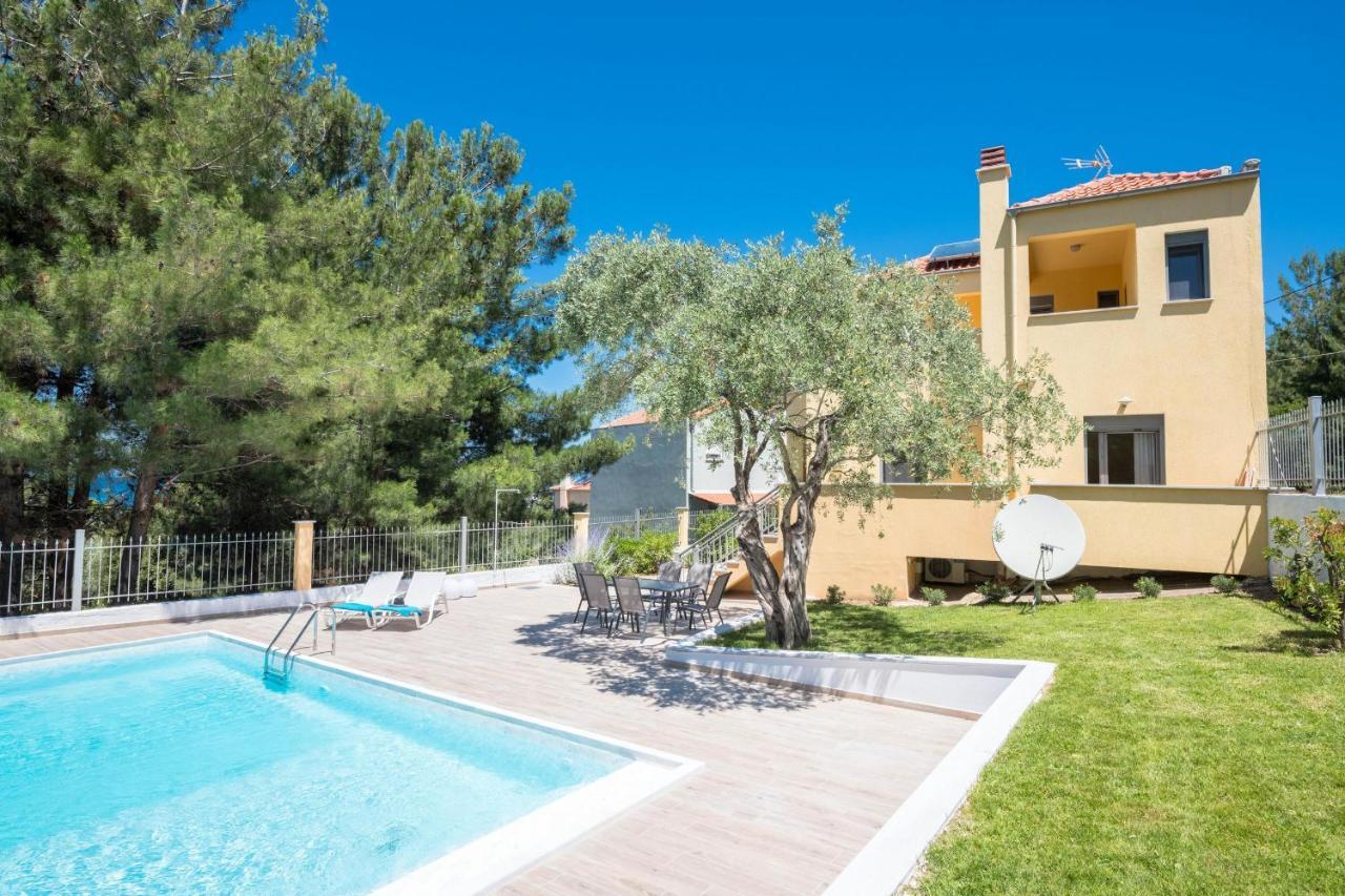 Louloudis Pool Villa Skala Rachoni  Luaran gambar
