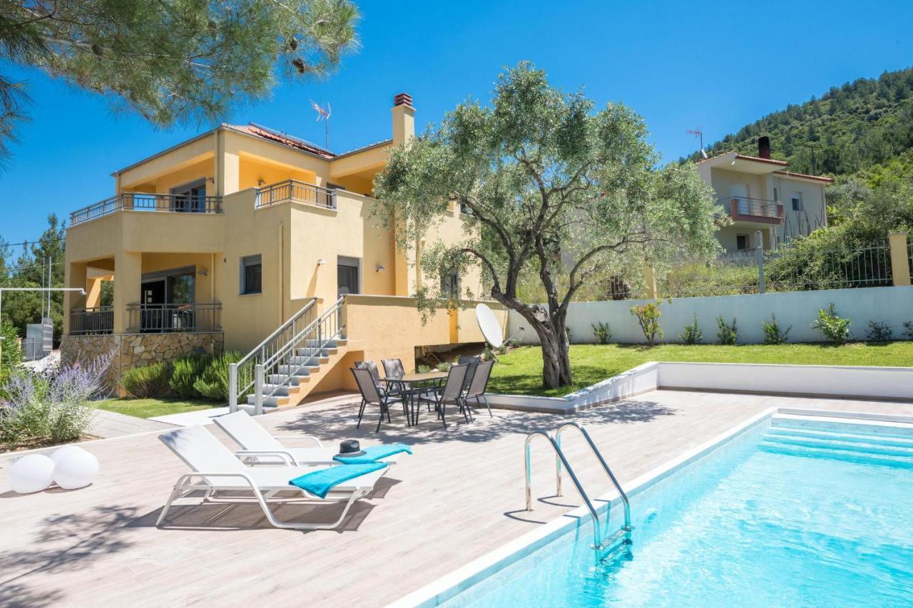 Louloudis Pool Villa Skala Rachoni  Luaran gambar
