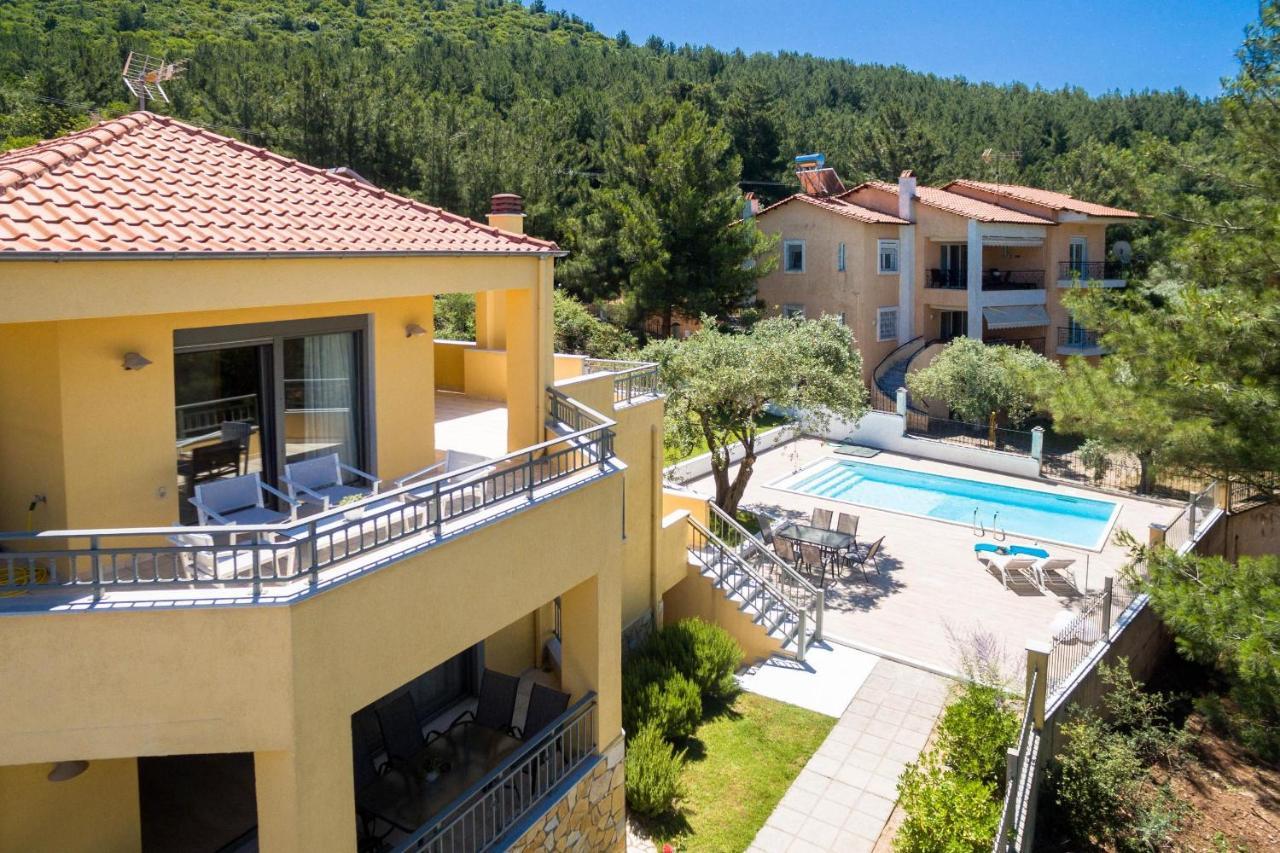 Louloudis Pool Villa Skala Rachoni  Luaran gambar