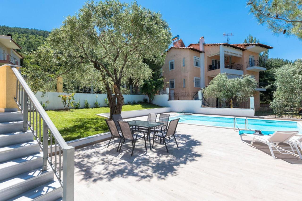 Louloudis Pool Villa Skala Rachoni  Luaran gambar