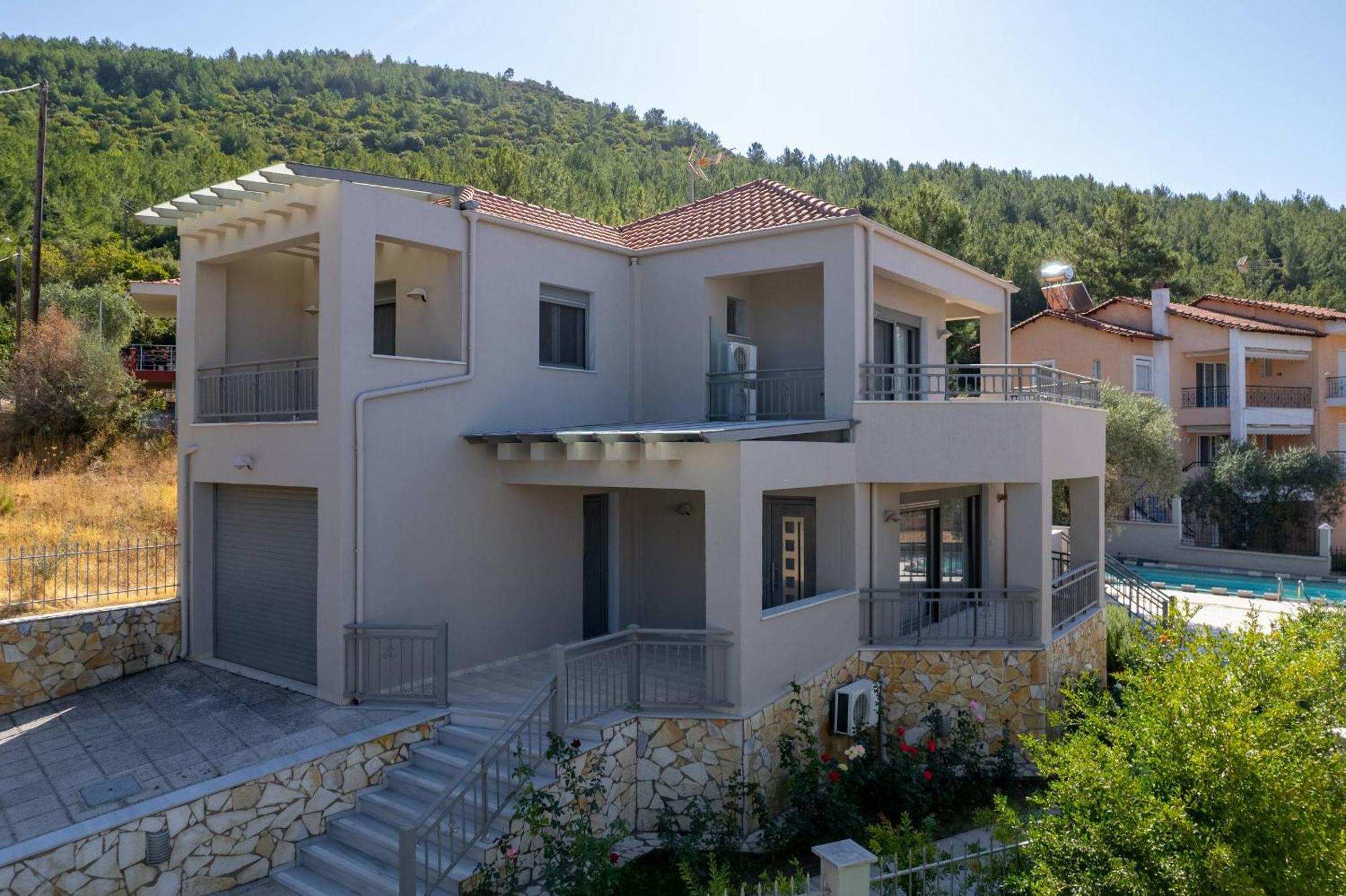 Louloudis Pool Villa Skala Rachoni  Luaran gambar